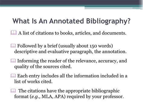 annotated bibliography powerpoint|Writing an annotated bibliography .